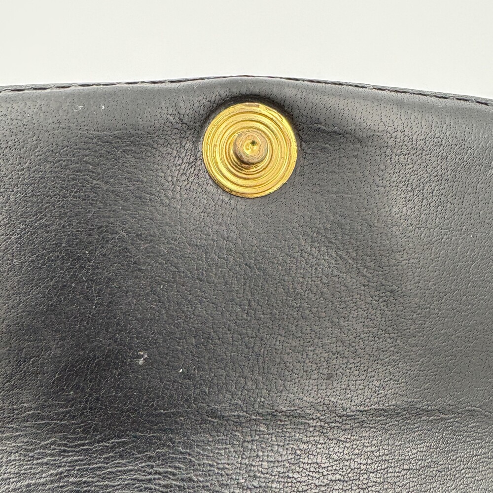Vintage Coach Black Glove Tanned Leather Trifold Long Wallet Organizer - Picture 10 of 12
